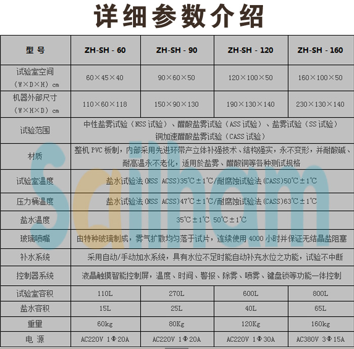 復(fù)合式鹽霧腐蝕試驗(yàn)箱參數(shù)表