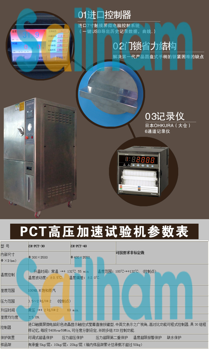 正航PCT高壓加速壽命試驗機選型表介紹